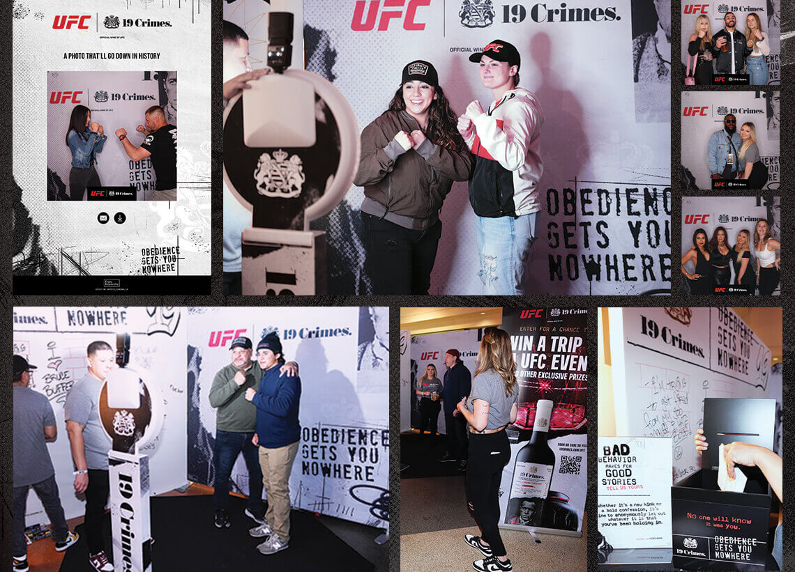 19 Crimes and UFC Fight Collage