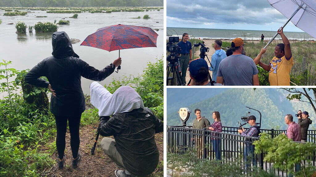 Rain or shine, the 9Rooftops team is always prepared to capture the perfect shot. 